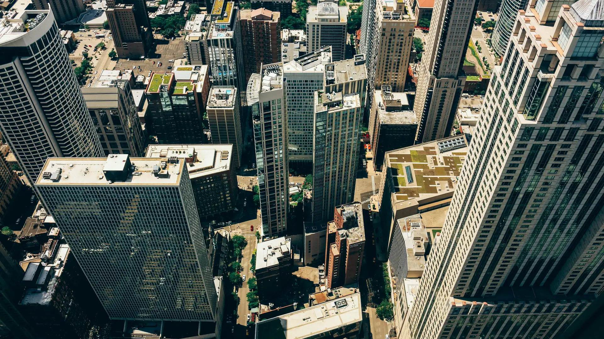 Aerial view of Chicago representing property-data API and bulk delivery