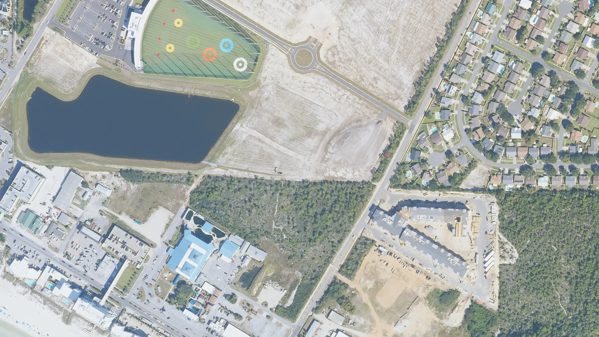 Aerial parcel landscape representing nationwide property-data coverage